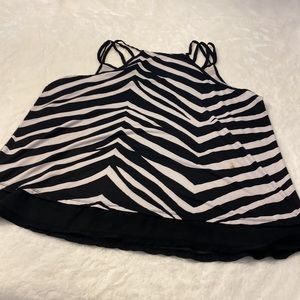 ❤️‍🔥Lane Bryant Zebra Print A-line Camisole style Tank Top